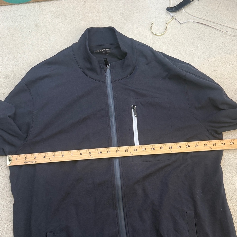 John Varvatos Navy Blue Gavin Slim Fit Performance Zip Active Wear Jacket Sz XXL - Picture 7 of 10